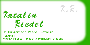 katalin riedel business card